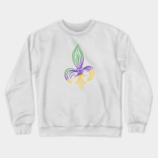 Mardi Gras Fleur de Lis Crewneck Sweatshirt